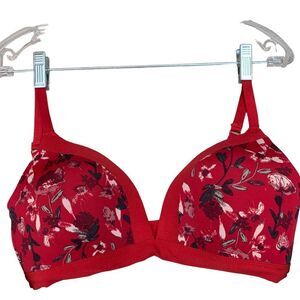 Anne Klein Comfort T-Shirt Bra Red Black White Everyday Women’s 36C 36